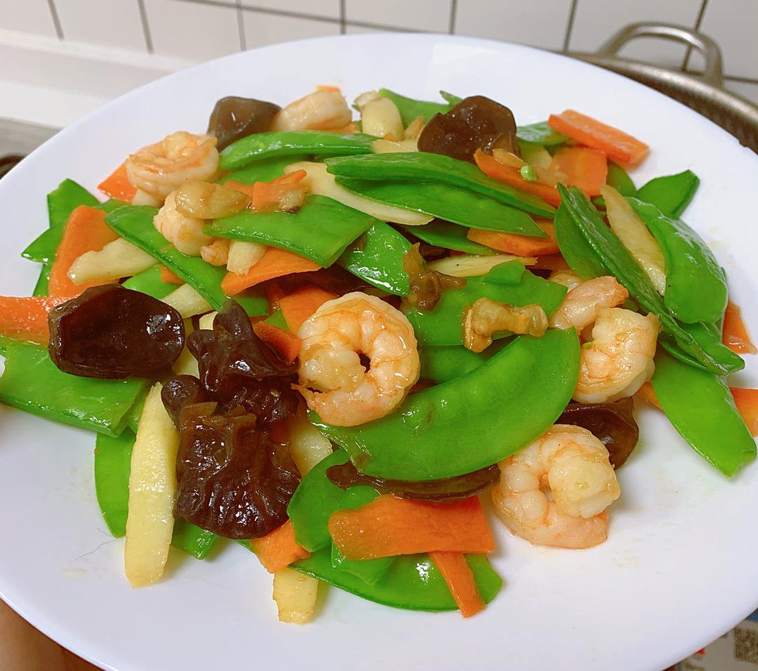 虾仁炒荷兰豆