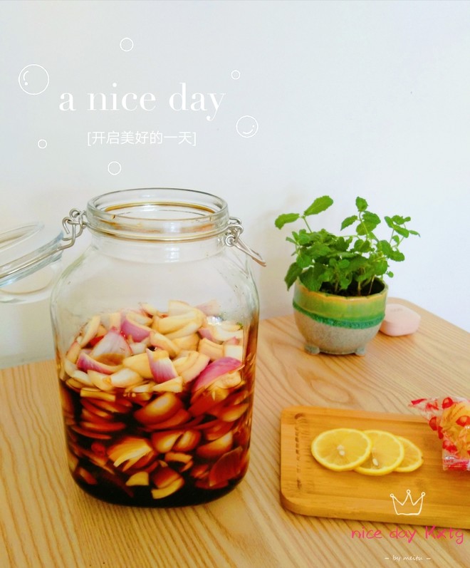 红洋葱泡菜（Red onion pickle）