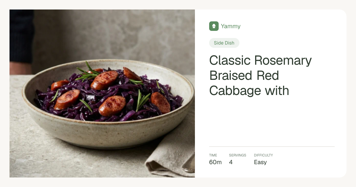 迷迭香炖紫甘蓝香肠（Rosemary Braised Red Cabbage Kabanos）