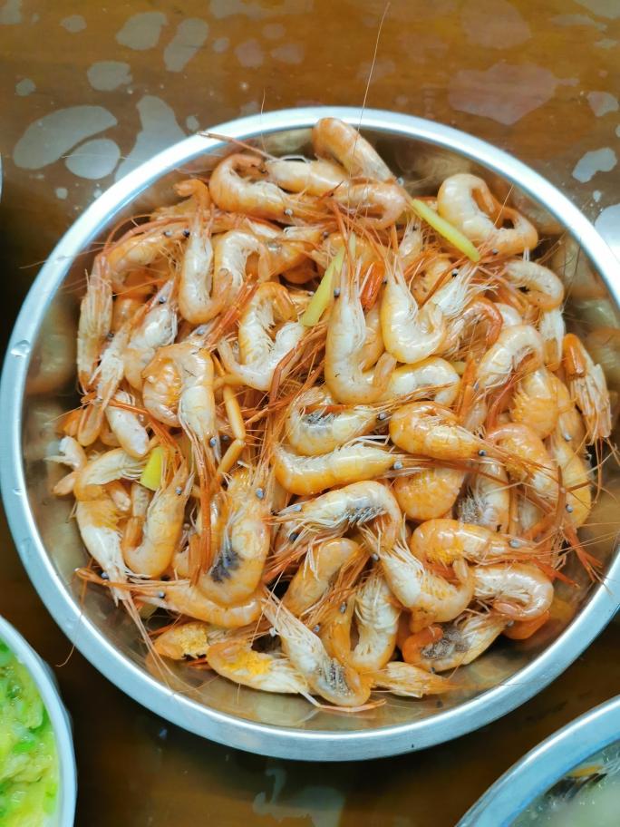 姜葱白灼虾